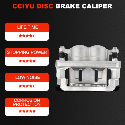cciyu Front Left Disc Brake Caliper Assembly w/Bracket 18-B5023 - size: Front Left[18-B5023]