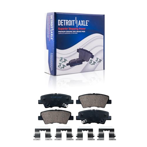 Detroit Axle - Brake Pads for 2017-2018 Kia Forte5, 2016 Hyundai Veloster - size: 4P42566/Kit