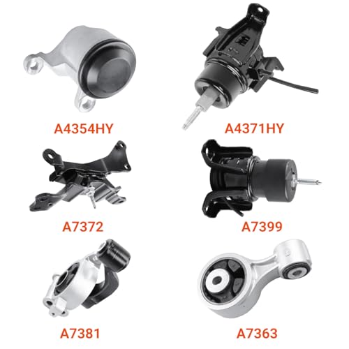 6PCS Engine Motor & Transmission Mount Set for Nissan Murano 09-14 FWD - size: For Murano 2009-2014/ Quest FWD 2011-2014 3.5l