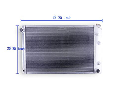 3 Row Aluminum Radiator for 1956-2066 Che vy Silverado Suburban - size: 39