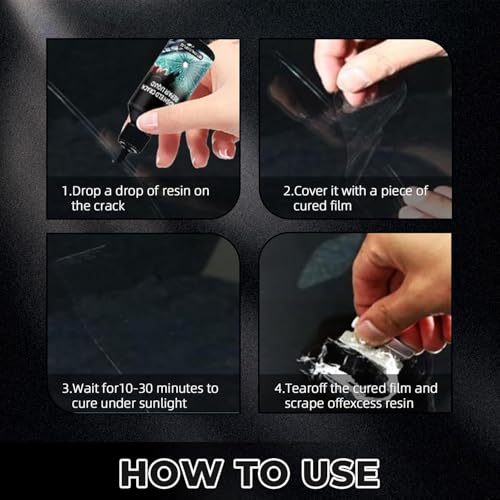 Upgrade Windshield Crack Repair Kit, Glass Repair Liquid for Cracks,Windshield Repair Kit for Chips and Cracks,Car Windshield Crack Gone Glass Repair Kit Nano Glass Repair Kit,Glass Repair Tool(2 Set)