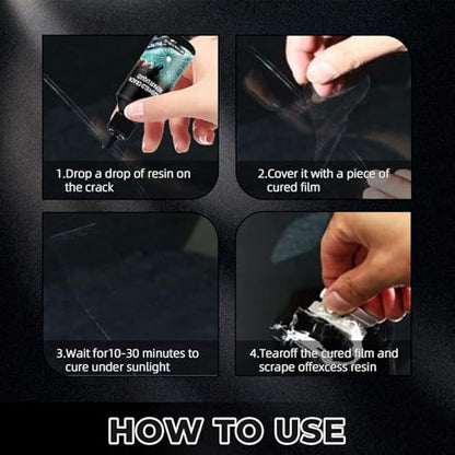 Upgrade Windshield Crack Repair Kit, Glass Repair Liquid for Cracks,Windshield Repair Kit for Chips and Cracks,Car Windshield Crack Gone Glass Repair Kit Nano Glass Repair Kit,Glass Repair Tool(2 Set)