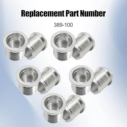 10 PCS Spark Plug Port Insert Stainless Steel 14mm #CAL389-100 - size: ten pcs