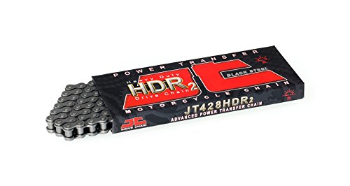 JT Chain JTC420HDR104SL (420 Series) Black Steel 104 Link Heavy Duty Non O-Ring Chain with Connecting Link - size: 104-Links