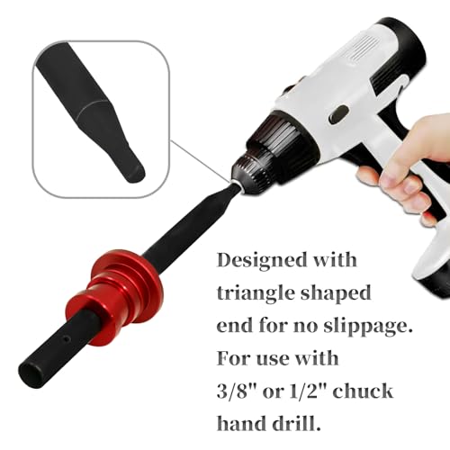 Oil Pump Primer Tool for GM Chevy V6 V8 Engines, Compatible with SBC 350 327 305 307 283 & BBC 454 Small and Big Block, Works with 3/8" or 1/2" Chuck Hand Drill, - color: Red