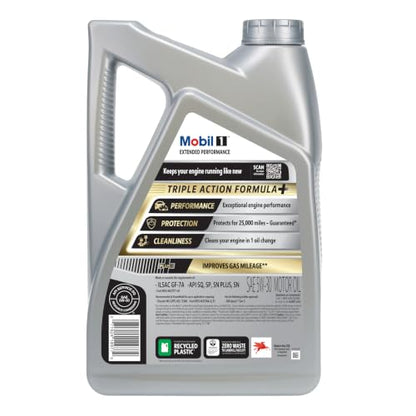 Mobil 1 Extended Performance Full Synthetic Motor Oil 5W-30, 5 Quart - size: 5 Quart (Pack of 1)