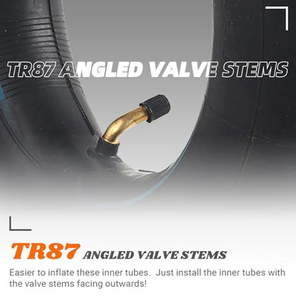 (1 Set) Universal Replacement Rear 110/50-6.5 Tire and Tube Set - Fits Most 38cc, 47cc, and 49cc Mini Pocket Bikes - Compatible with MTA1/MTA2, GP-RSR, and More - Angled Valve Stem for Easy Inflation - size: 110/50-6.5, TR-87 (1-Set)
