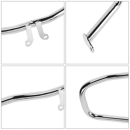 TCT-MOTORPARTS Chopped Engine Guard Crash Bar Fit for Harley Touring Road King, Street Glide, Electra Glide Standard 2014-2024 - color: Chrome