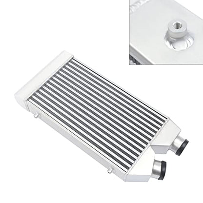 Universal Intercooler Aluminum Intercooler Front Mount Z-036A 2.5" Inlet & Outlet Direct Replacement for All Cars and Trucks (25x11x3" 2.5") - size: 25x11x3" 2.5"