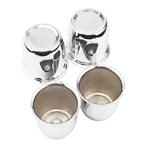 4Pcs 2.8" OD 2.91" H Push Through Trailer Wheel Center Cap for Rim - color: Chrome, size: 2.8" Hub 2.91" H