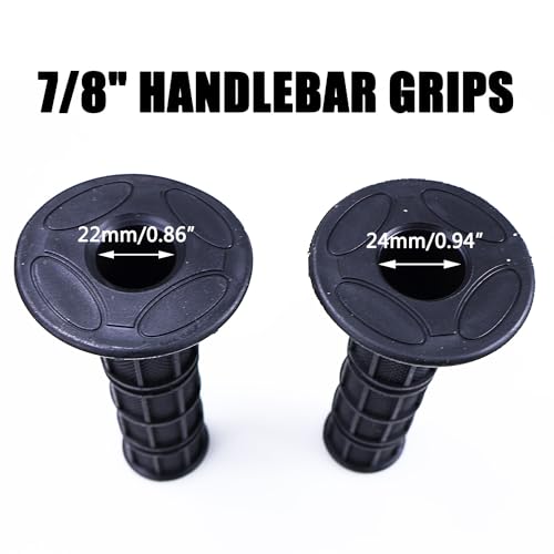 7/8" Handlebar Grips for 50cc-125cc CRF70 CRF80 TRX450 TTR90 TTR110 TTR125 PW80 RM80 DR650 KLX250 KLX300 KX65 SSR125 Pit Dirt Bike ATV Quad Motocross Motorcycles CT100U CT200U Mini Bike - color: Black