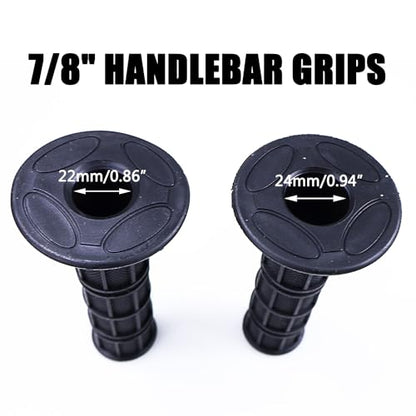 7/8" Handlebar Grips for 50cc-125cc CRF70 CRF80 TRX450 TTR90 TTR110 TTR125 PW80 RM80 DR650 KLX250 KLX300 KX65 SSR125 Pit Dirt Bike ATV Quad Motocross Motorcycles CT100U CT200U Mini Bike - color: Black