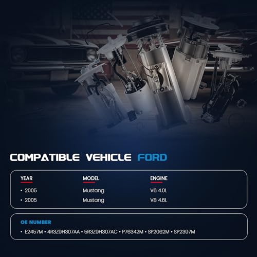 KELOKE Electric Fuel Pump Assembly with Sending Unit Fit for Ford - color: E2457M
