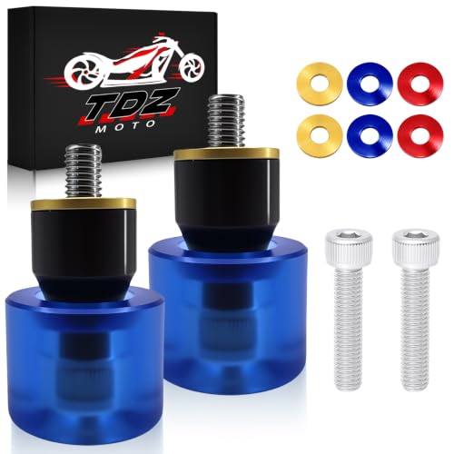 TDZ Motorcycle Decorative Wheel Install on 1-1/4" Engine Guard Saddlebag Guard for Harley & Any Other Brand 1.25” Crash bar, Blue Wheel - color: F-Blue Wheel