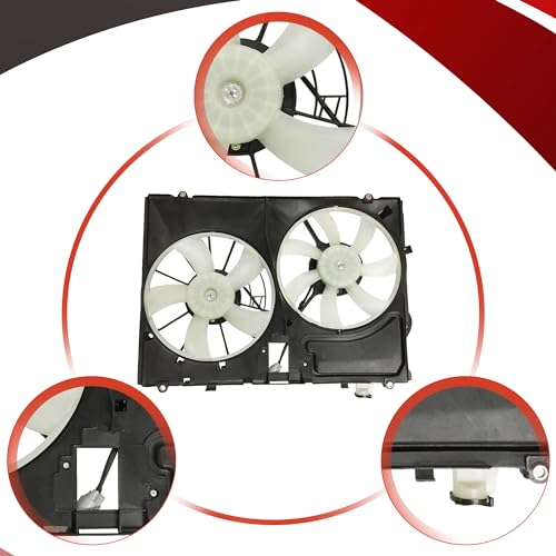 PartsFlow Radiator Engine Cooling Fan Assembly Compatible with 2004 2005 Toyota Sienna 620-553 163630A130 - color: For Toyota Camry