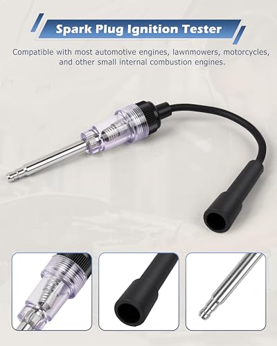 DAYUAN 9Pcs Professional Petrol Engine Compression Tester Kit Set - color: Red-orange