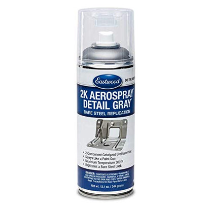 Eastwood Two Chamber Sprays Like Paint Gun Matte Finish 2K AeroSpray Detail Gray