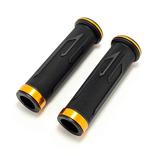 Black Motorcycle 7/8" Hand Grips Handle BAR Gel for Yamaha YZF 600 R1 R1M R6 R6S(Red) - color: Gold
