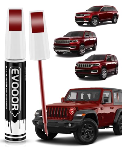PRV/NRV Velvet Red Pearl Touch Up Paint Compatible with JeepExact Match 2 in 1 Touch up Paint for Chips and Nicks Repair - color: Velvet Red Pearl(PRV/NRV) Compatible with Cherokee/Compass/Grand-Cherokee/Grand-Wagoneer/Wagoneer