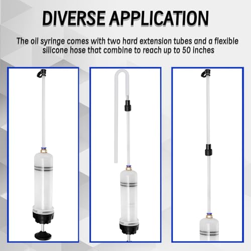 500CC Fluid Extractor Pump Kit with 28" Soft Hose & Two 12" Extension Tubes
