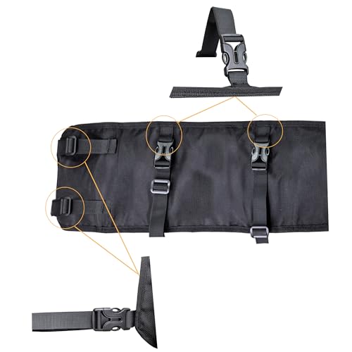 Larswon Heavy-Duty UTV Roll Cage Storage Bag Organizer - 7-Pocket Water Resistant Gear Bag Compatible with Polaris RZR, Can-Am, Honda Talon, Yamaha, ATV & Golf Carts Black - color: Black