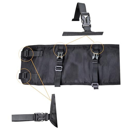 Larswon Heavy-Duty UTV Roll Cage Storage Bag Organizer - 7-Pocket Water Resistant Gear Bag Compatible with Polaris RZR, Can-Am, Honda Talon, Yamaha, ATV & Golf Carts Black - color: Black