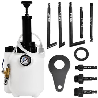 altivox 3L Transmission Fluid Pump Manual Oil Transfer Pump Fluid Transfer Pump Oil Filling Filler System Tool Extractor Tool Kit with Adapters
