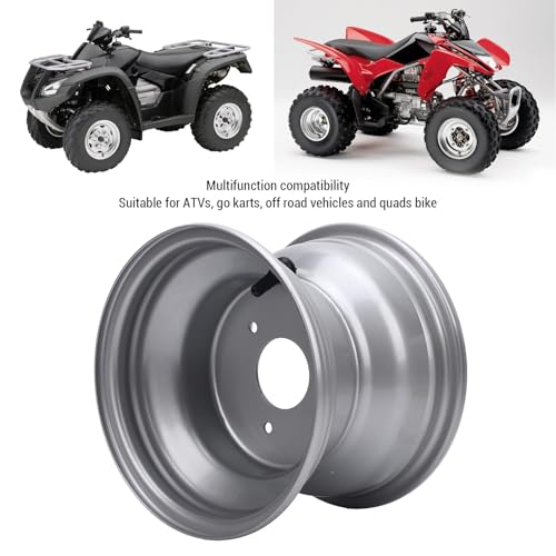 8 Inch ATV Wheel Rim, Premium Aluminum Alloy, Off Road, 3 Lugs Design, 78mm Hole Distance, for ATVs and Go Karts - size: Three Hole (Hole Spacing: 78mm / 3.07in)