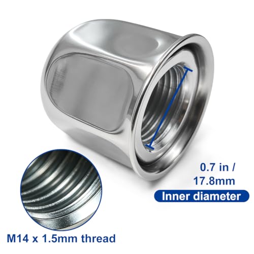 CIRONBOW 8Pcs Lug Nuts with Adapter for Wheel Simulators,Adapter for 17 inch 8 Lug Wheel Simulators,Compatible with Ford 2005-2022 F350 Truck