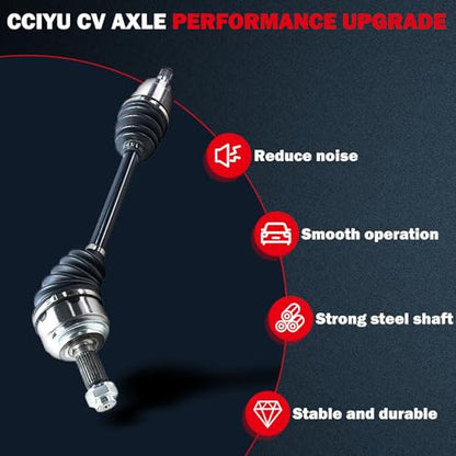 CCIYU Front Left CV Axle Shaft Assembly for Honda Fit 2009 2010 2011 - size: 17-9599