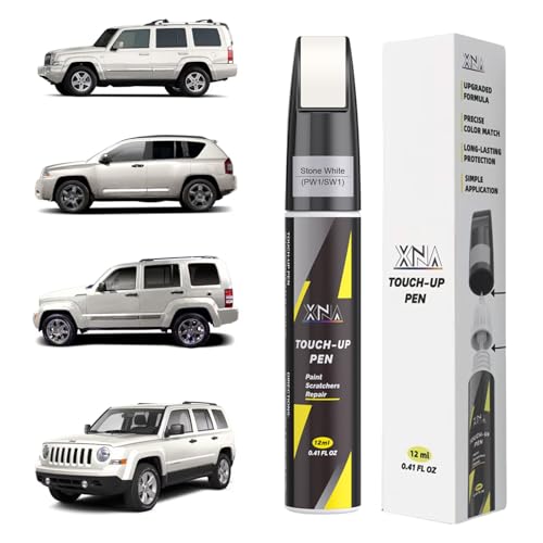 XNA Stone White(PW1/SW1) for Jeep Touch Up Paint - color: Stone White(PW1/SW1) for 2001~2012 Cherokee, Commander, Compass, Grand Cherokee, Liberty, Patriot, and Wrangler