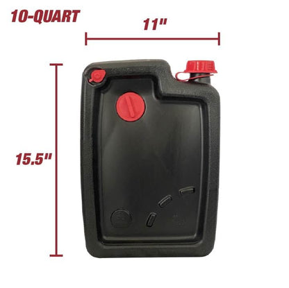 10 Quart Automotive Drain Pan, Large Capacity Oil Drain Container, Portable Drip Tray for Vehicle, ATV, Lawn Mower, Auto Repair Waste Fluid Collection Pan