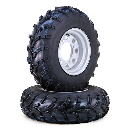 WANDA ATV Tire Wheel 24x8-12 & 24X10-12 on 4X156mm PCD 4+3 Silver Rim-Set 4 - size: 4x156mm 4+3 wheel