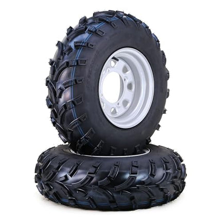 WANDA ATV Tire Wheel 24x8-12 & 24X10-12 on 4X156mm PCD 4+3 Silver Rim-Set 4 - size: 4x156mm 4+3 wheel