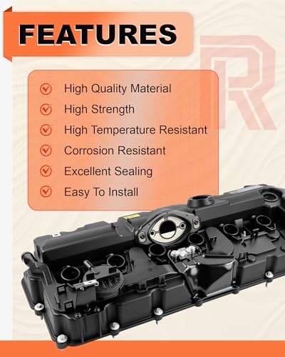N52 Engine Valve Cover Kit with Oil Cap & PCV Hose for 125i 323i 328i X3 - size: 11127552281+PCV Hose