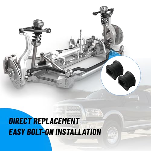 Upgrade 55398938AC Front Suspension Stabilizer Bar Compatible with 2009-2010 Dodge Ram 1500,2011-2018 Ram 1500,2019-2022 Ram 1500 Classic 4WD (Sway Bar) (Sway Bar with Bushing Kit) - size: Sway Bar With Bushing Kit