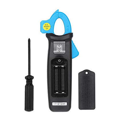 Bside ACM91 1mA Clamp Meter DC/AC Current True RMS Auto-Ranging 6000 Counts Multimeter Live Check V-Alert Temperature Capacitance Frequency Tester with Back Clip - color: Blue