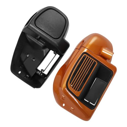 HR3 Amber Whiskey/Charcoal Pearl Water-Cooled Vented Fairing Lowers Compatible with 2015-2016 Electra Glide Ultra Classic FLHTCU (Replace for OEM) - color: Amber Whiskey / Charcoal Pearl