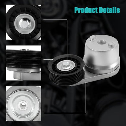 AULINK 97288625 Belt Tensioner Assembly with Pulley (6.6L V8) For Chevy - size: 38172