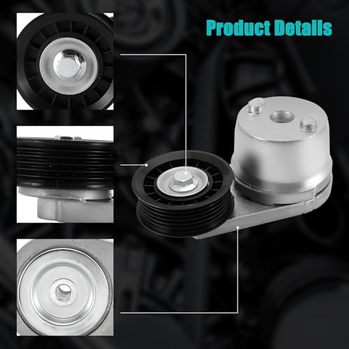 AULINK 97288625 Belt Tensioner Assembly with Pulley (6.6L V8) For Chevy - size: 38172
