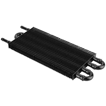 G-PLUS 4 Row AN6 Universal Aluminum Remote Transmission Oil Cooler/Auto-Manual Radiator Converter Black - color: Black/4 Row, size: Separation Style