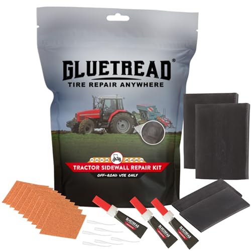 GlueTread Tractor Sidewall Tire Repair Kit, Off Road Tire Patch Kit, Mower