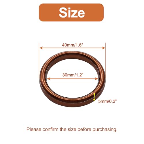5Pcs Pit Dirt Bike Exhaust Crush Gasket for Honda CG125 150cc 200cc Motorcycle Exhaust Muffler Pipe Gaskets for Pit Dirt Motorbike ATV Quad 4 Wheeler (30mm ID 40mm OD)