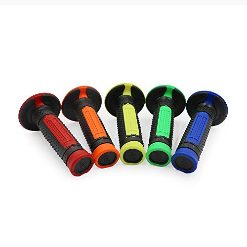 7/8" Hand Grips Throttle Bar Grips for Motorcycle ATV Dirt Pit Bike Motocross Handlebar Grip for Kawasaki KX65 KX85 KX125 KX250 KX250F (Yellow)
