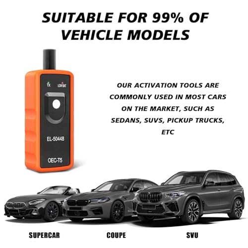 Beypovk TPMS Relearn Tool for GM Tire Sensor, EL-50448 TPMS System Programming Training Tool, Automotive Tire Pressure Monitor System Sensor Activation Reset Tool OEC-T5 (Orange)