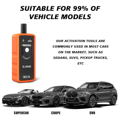 Beypovk TPMS Relearn Tool for GM Tire Sensor, EL-50448 TPMS System Programming Training Tool, Automotive Tire Pressure Monitor System Sensor Activation Reset Tool OEC-T5 (Orange)