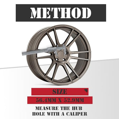 KitsPro 2.2Inch 56MM Wheel Center Caps, Pack of 4 (Chrome, Outer 56MM, Inner 53MM) - color: Chrome, size: Outer 56MM , Inner 53MM