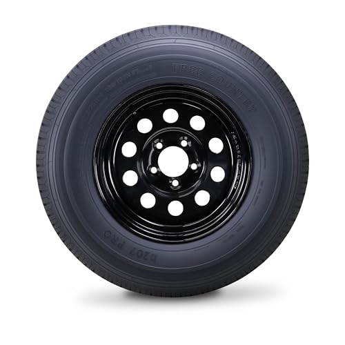 Free Country Trailer Tire Wheel ST215/75R14 8PR D 108N 5X4.5" Black Mod Rim - size: ST215/75R14 /5x4.5
