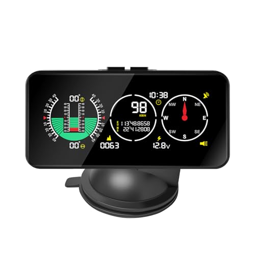 X60 Inclinometer for Off-Road, GPS Speedometer MPH/KMH, Driving Direction
