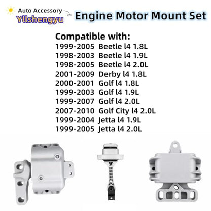Engine Motor Transmission Mount Kit for Beetle 1998-2005 - size: Beetle/Jetta 1998-20051.8L 1.9L 2.0L